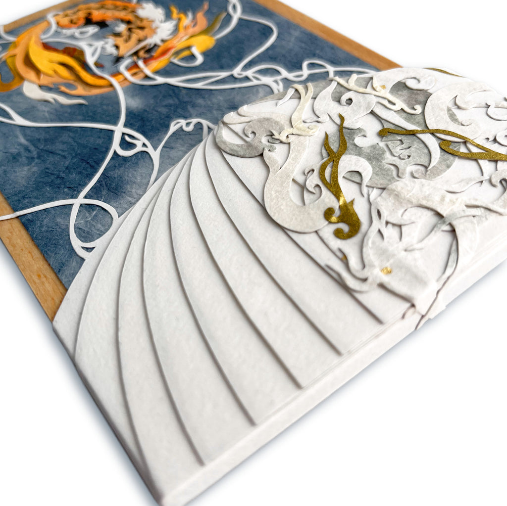 竹和紙250gと170gを使った切り絵