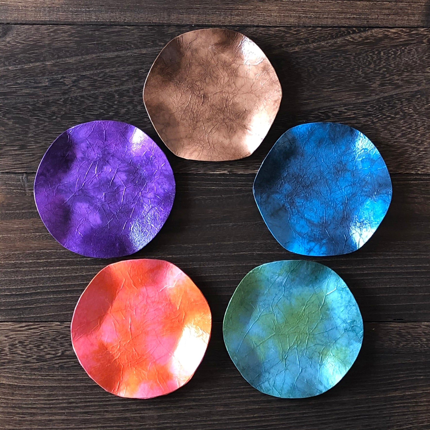 もみ染紙、金もみ紙を使った菓子器（うつわ） | アワガミファクトリー