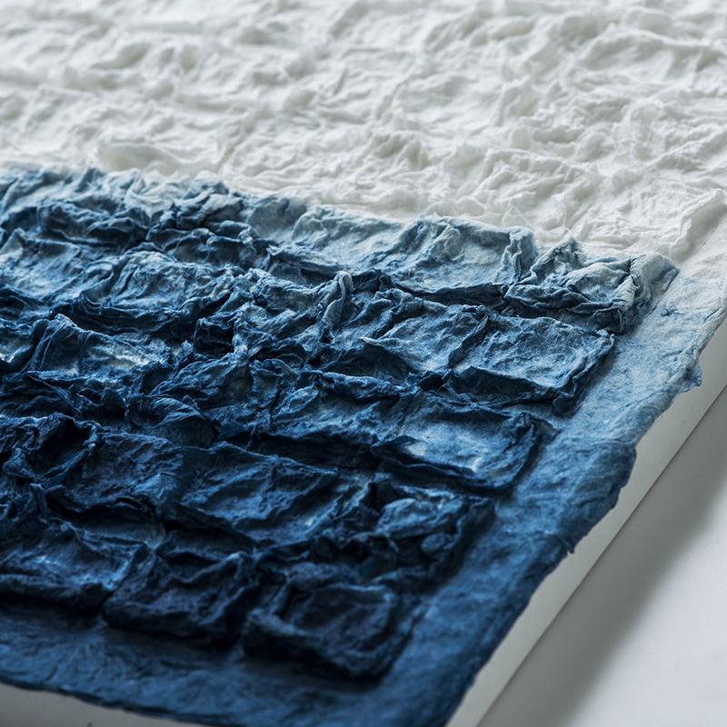 モザイクアートパネル +藍染めぼかし ＊ご注文後1〜2週間で納品