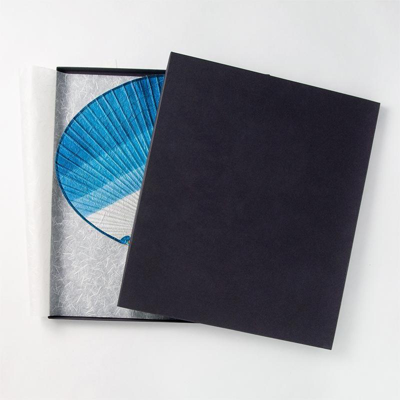 藍染め うちわ 段染め 横 | アワガミファクトリー オンラインストア