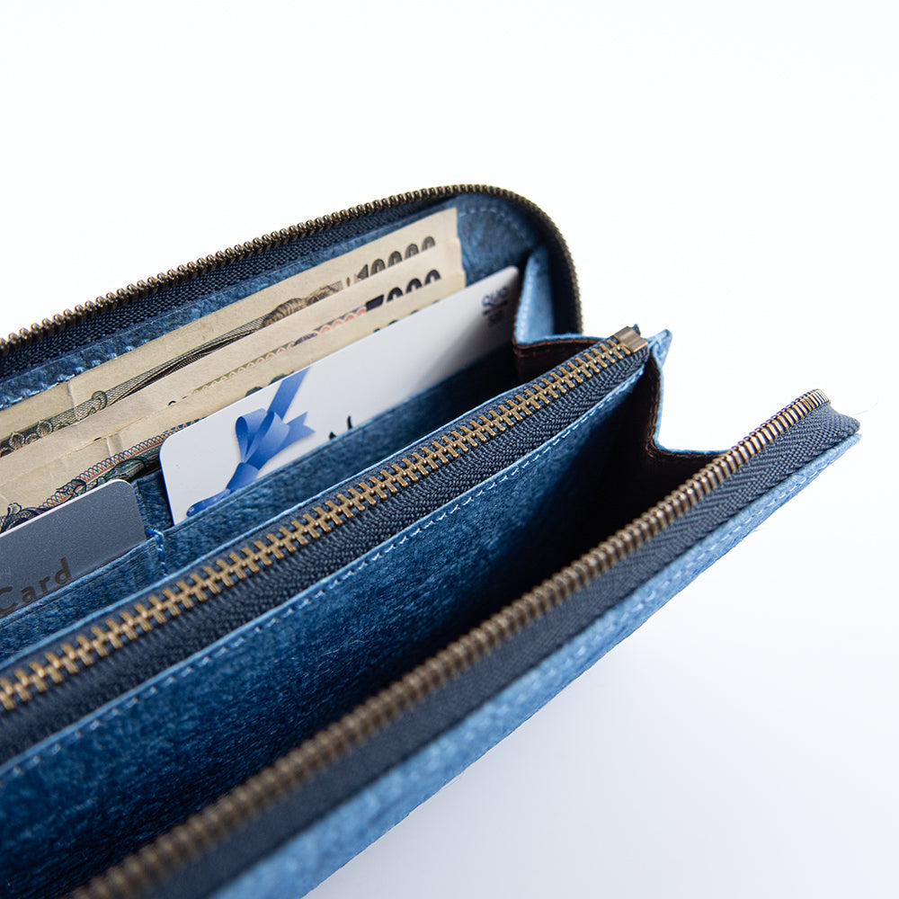 藍染長財布（205×105mm） | アワガミファクトリー オンライン